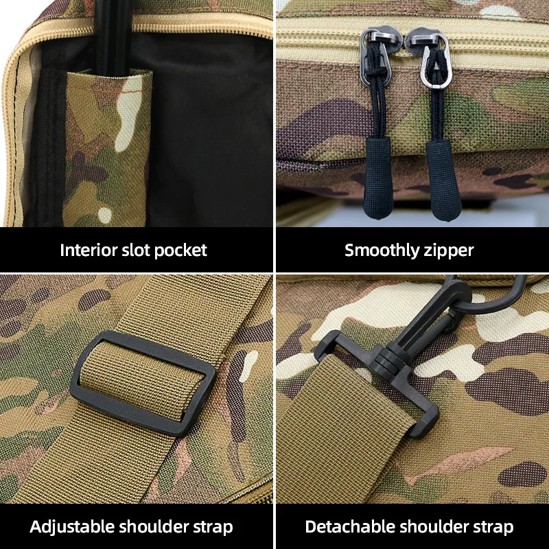 Bolsa de pesca con señuelo táctico, almacenamiento grande para viajes al aire libre, caza, senderismo, Camping, bolsas de pecho, paquete cruzado portátil para viaje corto - imagen 5