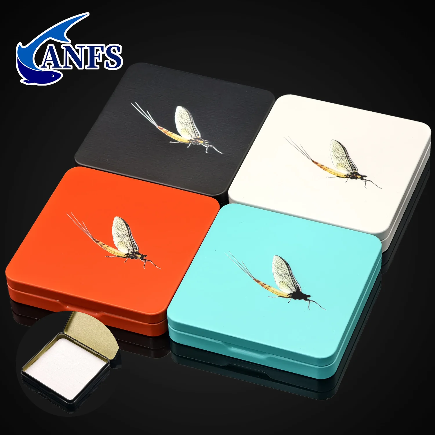 Caja Metálica ANFS para Moscas – Pesca en Agua Dulce y Mar - imagen 3