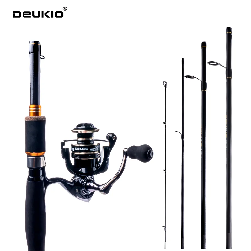 Kit Caña y Carrete Spinning Deukio – Fibra de carbono para lubina - imagen 2