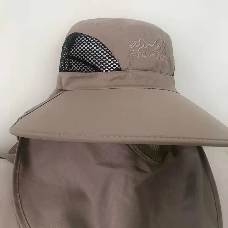 Sombrero de visera para deportes al aire libre, protección UV, cara, cuello, pesca, sol, gorra de pesca, lluvia, sombrero para el sol, jungla - imagen 4
