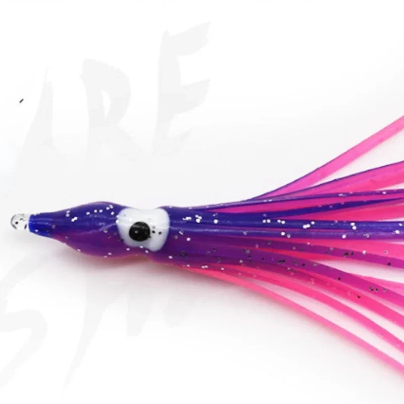 Cebo de modelado de pulpo luminoso nocturno, Mini señuelo biónico de Color, cebo suave para pesca marina, aparejos de pesca de perca de calamar, 5 piezas - imagen 5