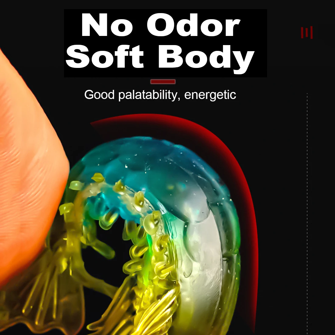 FishTrip-señuelo suave de Camarón, 5 piezas, 9,5 cm, 6,5g, Señuelos de Pesca noctilucentes, cola segmentada para agua salada - imagen 4