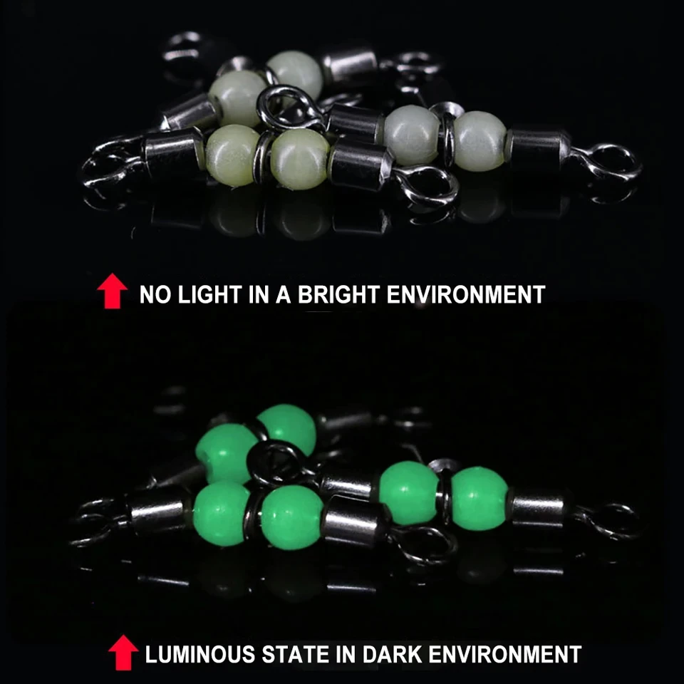 WALK FISH 10 unids/lote pesca rodante de tres puntas luminosa 8 formas en forma de T anillo de horquilla de equilibrio aparejos de pesca equipo accesorio - imagen 3