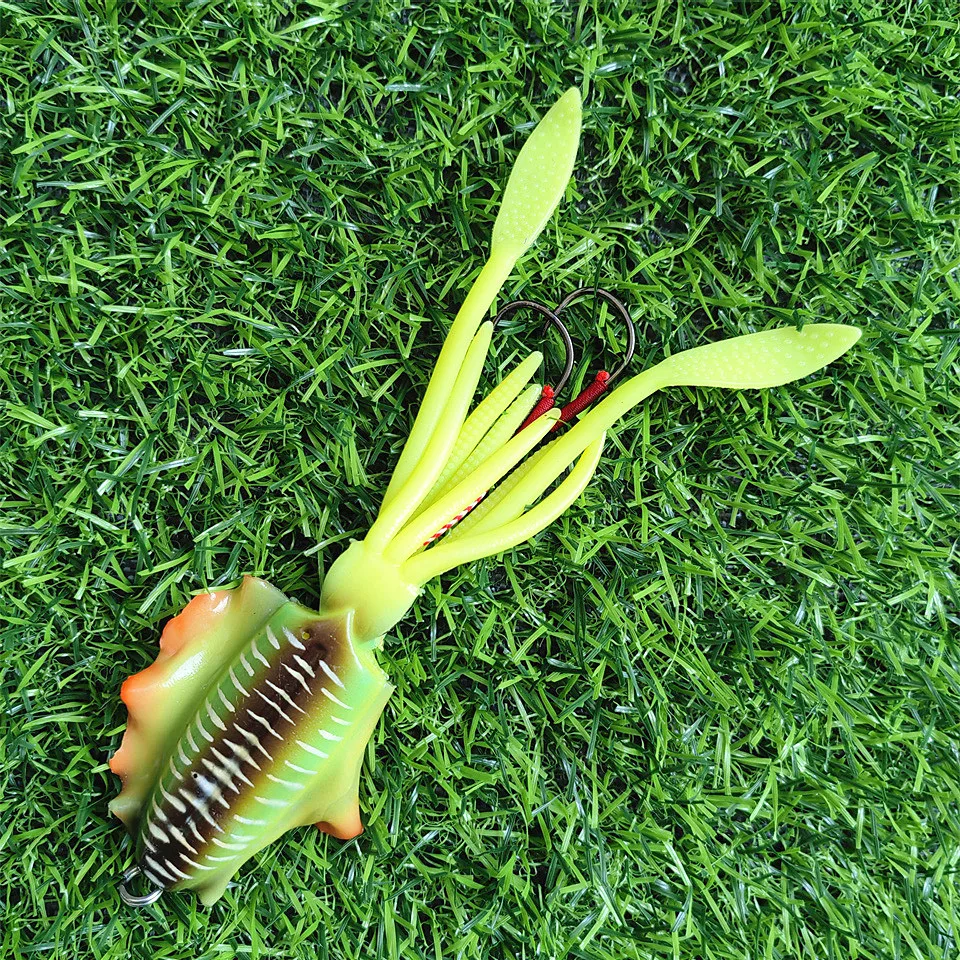 MUKUN Señuelos de Pesca de calamar biónico, simulación luminosa UV, 60g, 15cm, Crankbait Artificial, Wobbler, cebo blando, aparejos de pesca - imagen 5