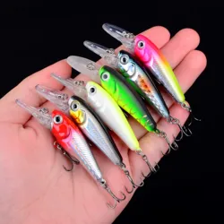 6 uds Mini Minnow Señuelos de Pesca Wobblers cebo duro de plástico Artificial Crankbait Jerkbait Pesca aparejos de lubina