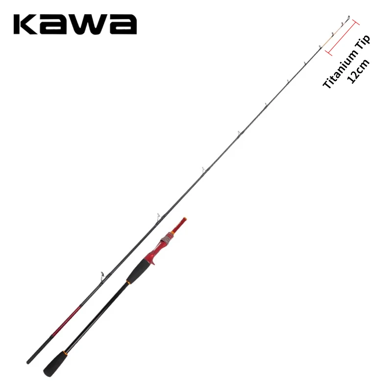 Caña de pescar Kawa, pulpo de fundición para barco, 170MH/117G, punta de titan, peso del señuelo, 60-400g, caña de pescar de sepia, pesca en barco de calamar