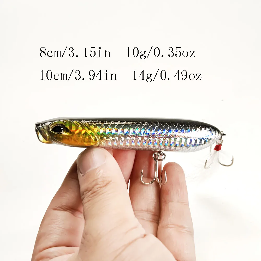Señuelo Topwater Popper Bass Fishing – Lápiz 8‑10 cm 10‑14 g para lucio - imagen 2