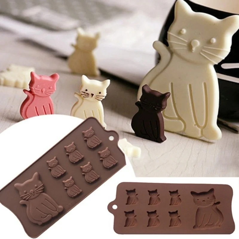 Molde de silicona para galletas de gato 3D