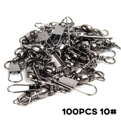 100 Uds rodamiento de bolas de pesca herramientas de carpa anzuelo de barco accesorios de productos herramienta de cebo entrelazado profesional ganchos línea de señuelo de pesca Con