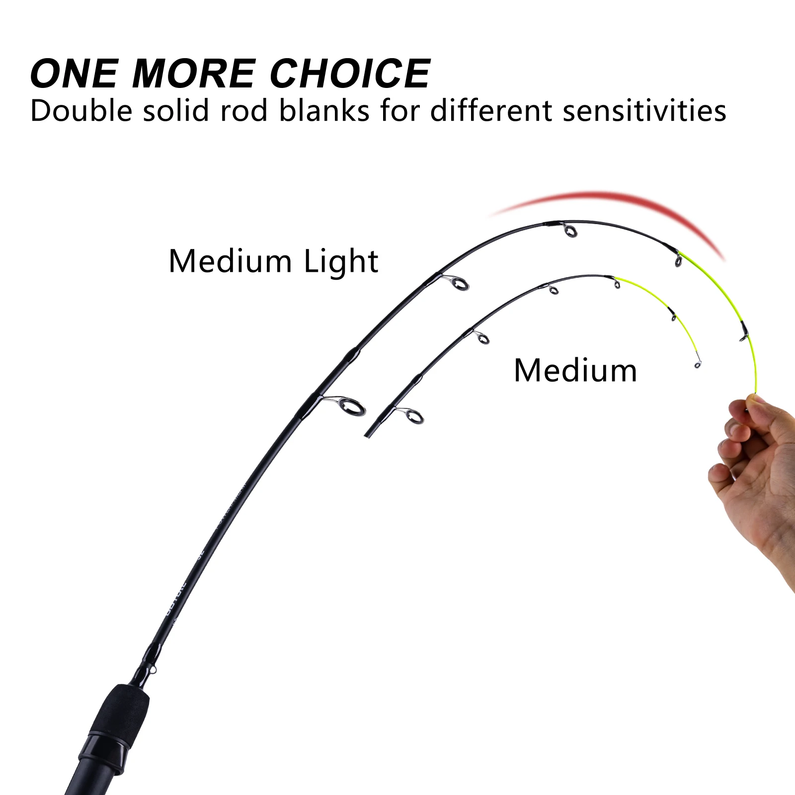 Goture-cañas de señuelo de pesca, caña giratoria portátil ultraligera, profesional, de invierno, 27, 32 y 2 puntas, M ML - imagen 3