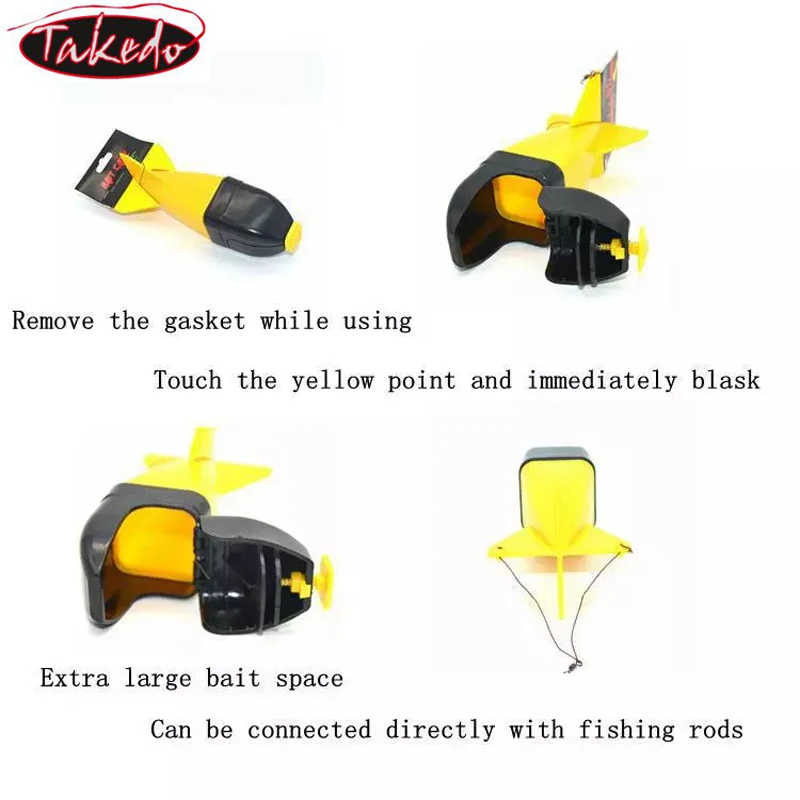 TAKEDO-lanzador de cebo de pesca automático, alimentador de pesca de carpa, soporte de cebo flotante, cohete Spod, jaula de carga rápida, bomba de agua - imagen 2