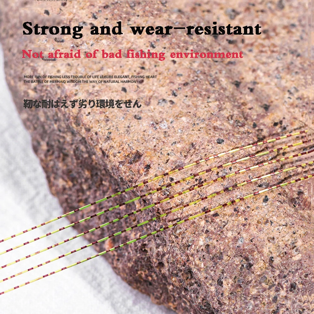 Sedal de pesca de nailon Invisible, líneas de pesca con revestimiento de fluorocarbono, 500m, 0,4-10 #, aparejos de alambre manchado súper fuerte - imagen 5