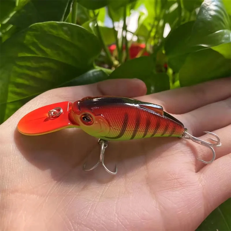 Señuelos de Pesca Crankbait de 55mm y 9,5g, Wobblers flotantes de superficie, cebo duro Artificial para Lucio, lubina, equipo de Pesca de plástico - imagen 3