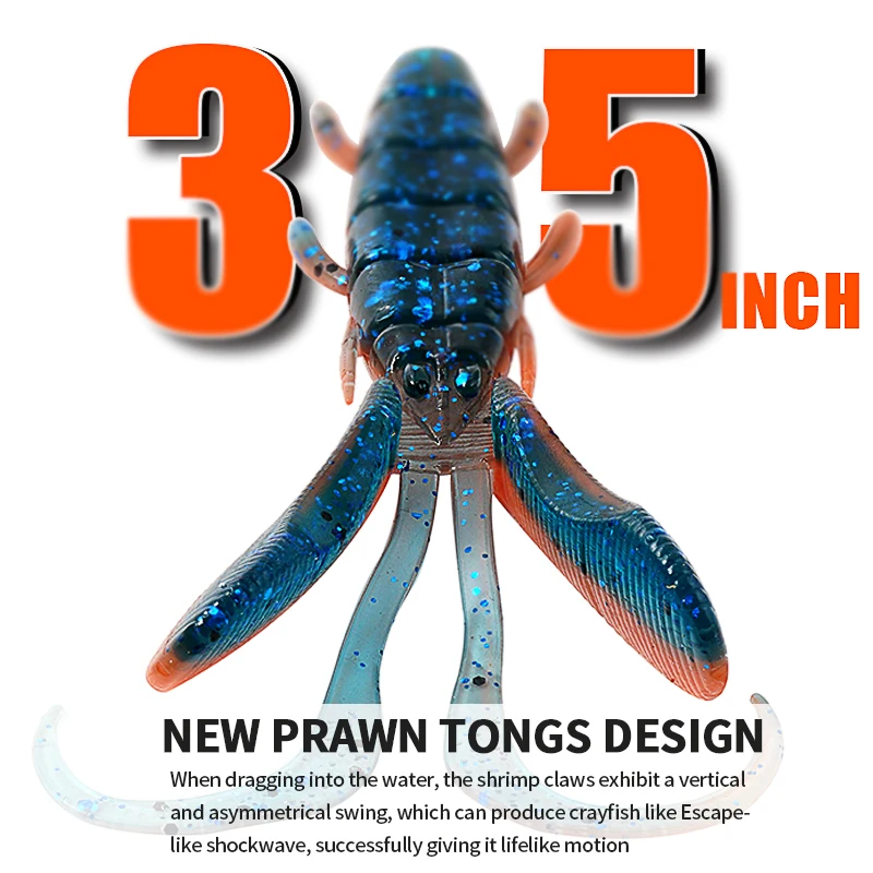 SUNMILE-SEÑUELOS DE PESCA DE 9cm/10,5g, cebos artificiales, lubina, Lucio, camarón, 8 unidades - imagen 4