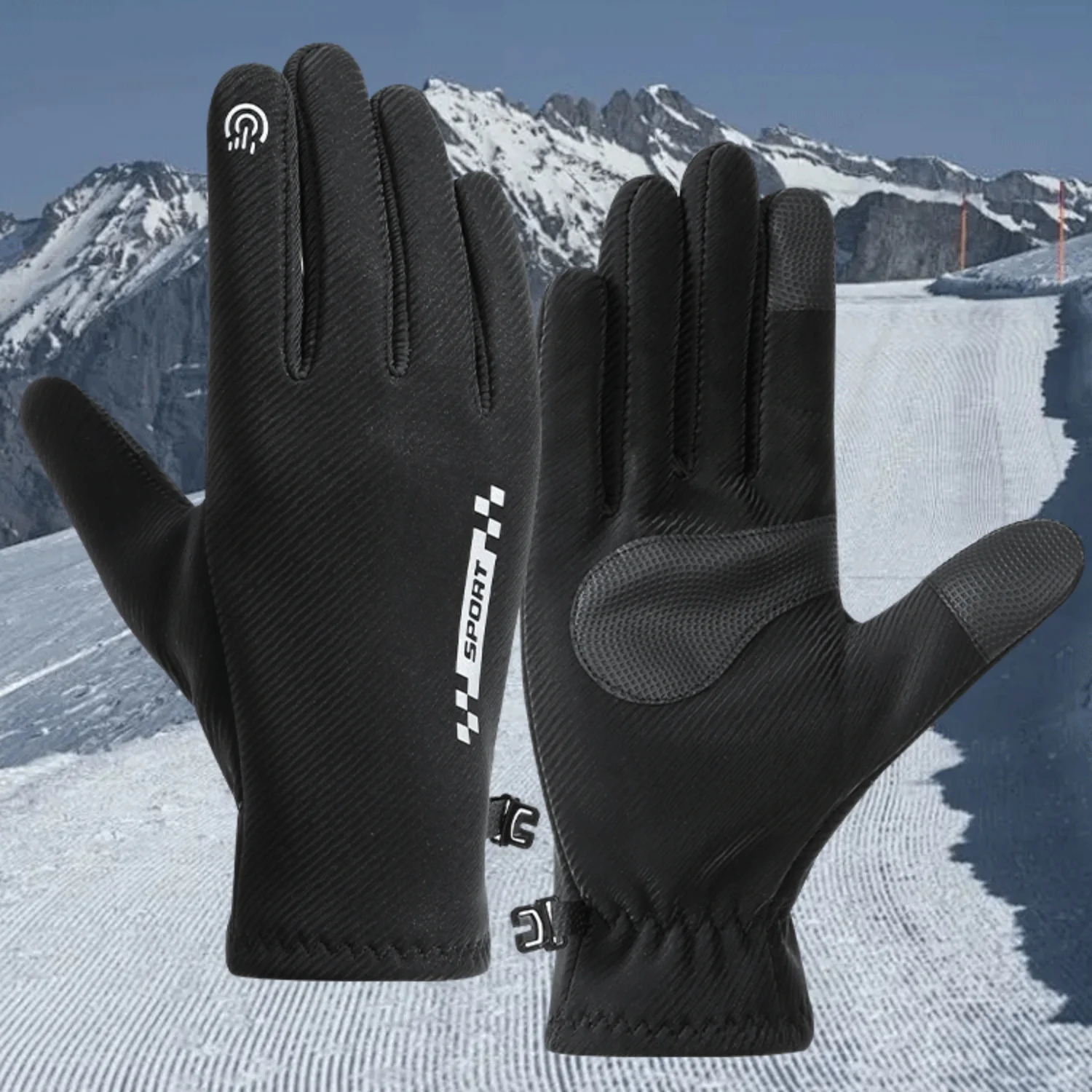 Nuevos guantes cálidos de invierno para exteriores, guantes gruesos a prueba de viento para ciclismo, Camping, viajes, manoplas de dedo completo con pantalla táctil a la moda 2025 - imagen 4