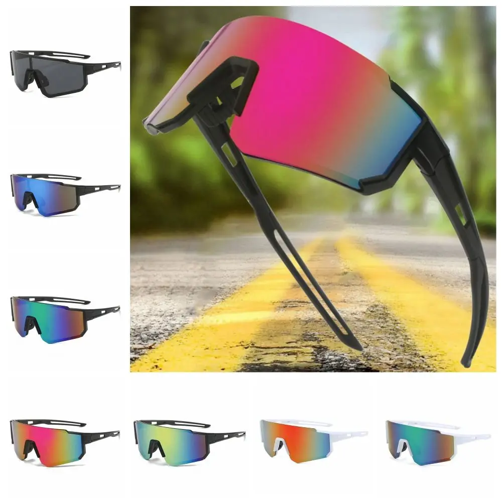 Gafas de sol de ciclismo UV400, lentes coloridas HD a prueba de viento, resistentes a los rayos UV, gafas de gran tamaño cómodas para deportes al aire libre, Unisex - imagen 2