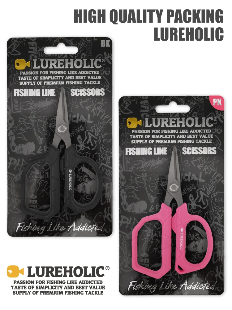 Tijeras de hilo de pescar Lureholic, densamente dentadas, mango suave ergonómico, 11,5 cm de largo, 30 g de peso, para trenzado, línea de carbono - imagen 2