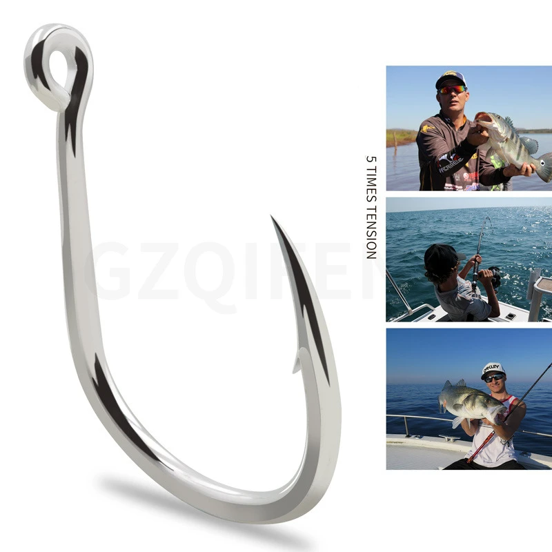ZYZ 5 ~ 10 Uds anzuelo de asistencia JIG anzuelos de pesca de mar 9 tamaños anzuelos BKK anzuelos de pesca de barco Bkk8062 5X anzuelos de atún reforzados aparejos - imagen 4