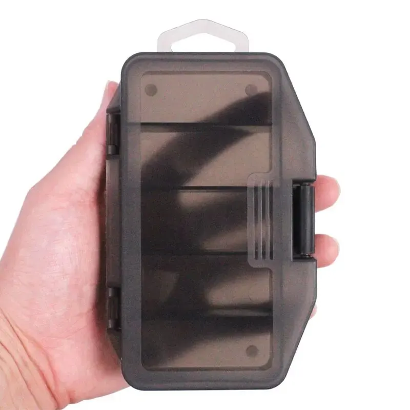 BURLE-aparejos de pesca de plástico Visible gris, señuelo, anzuelos de cebo, caja de almacenamiento de accesorios - imagen 4