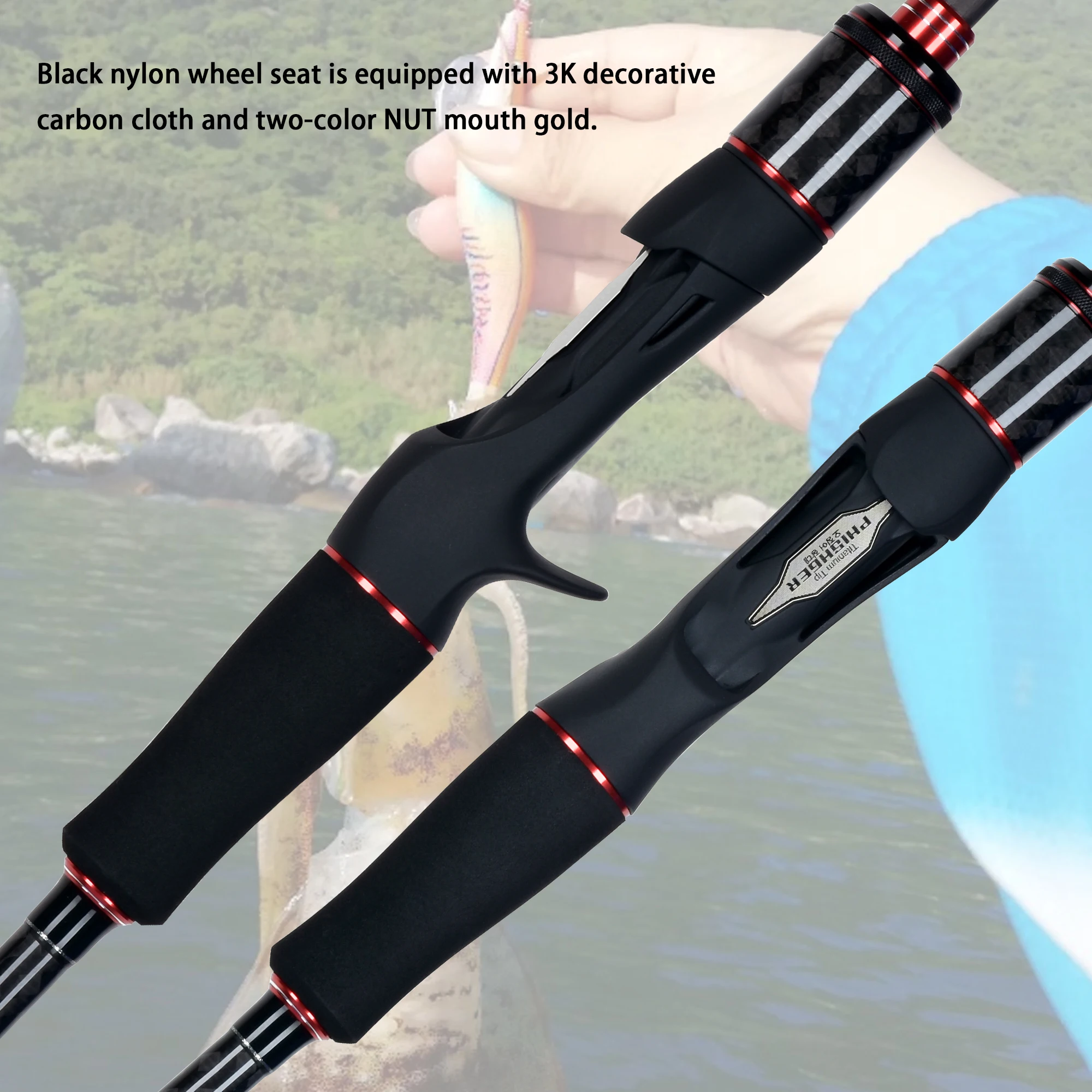 BIUTIFU, cañas de pescar Jigging con punta de titanio, fundición de pulpo, 1,75 m de potencia M/H 20-120g T1000, caña de barco de calamar con señuelo de carbono de alta calidad - imagen 5