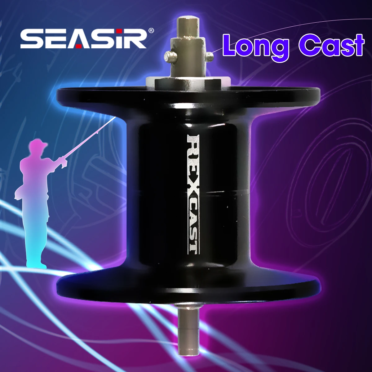 Carrete Baitcasting Seasir Rexcast – 12 kg arrastre, río y mar - imagen 2