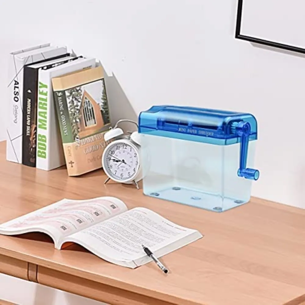 Mini Trituradora Manual Papel ABS con Manivela – Cortadora ecológica - imagen 4