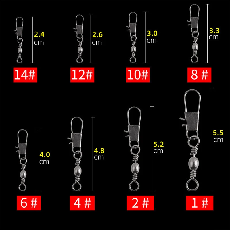 Conector giratorio en forma de B para caña de pescar, 50 piezas, accesorios, anillo con salpicaduras - imagen 2