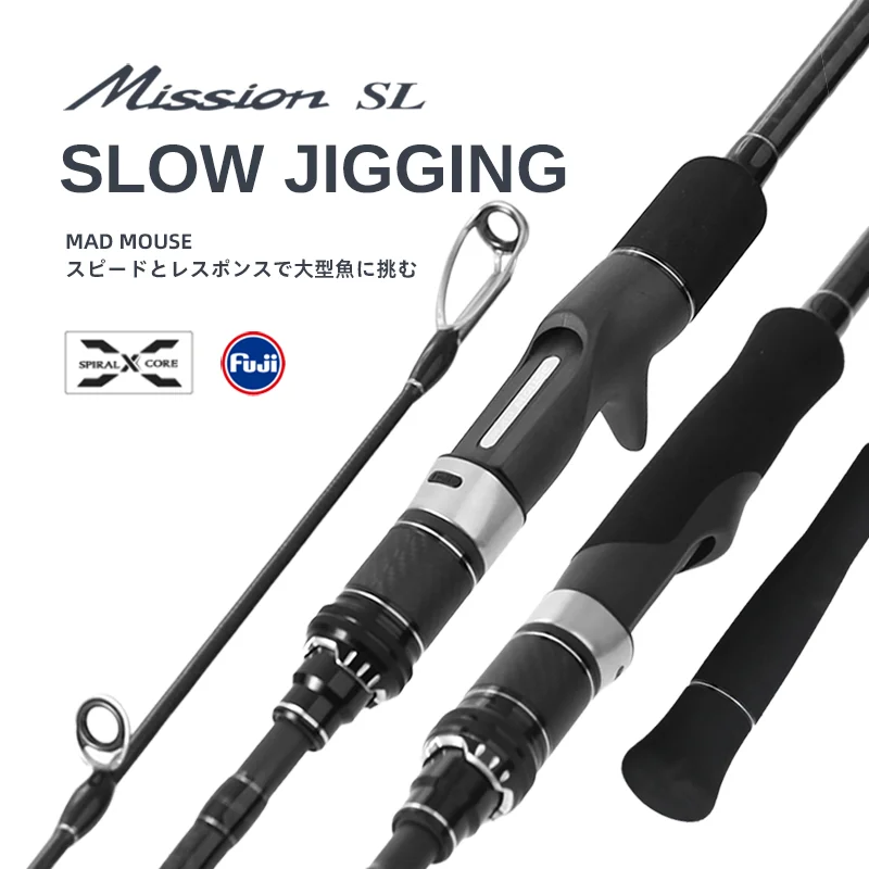 Caña de jigging lenta Madmouse Mission SL para barco