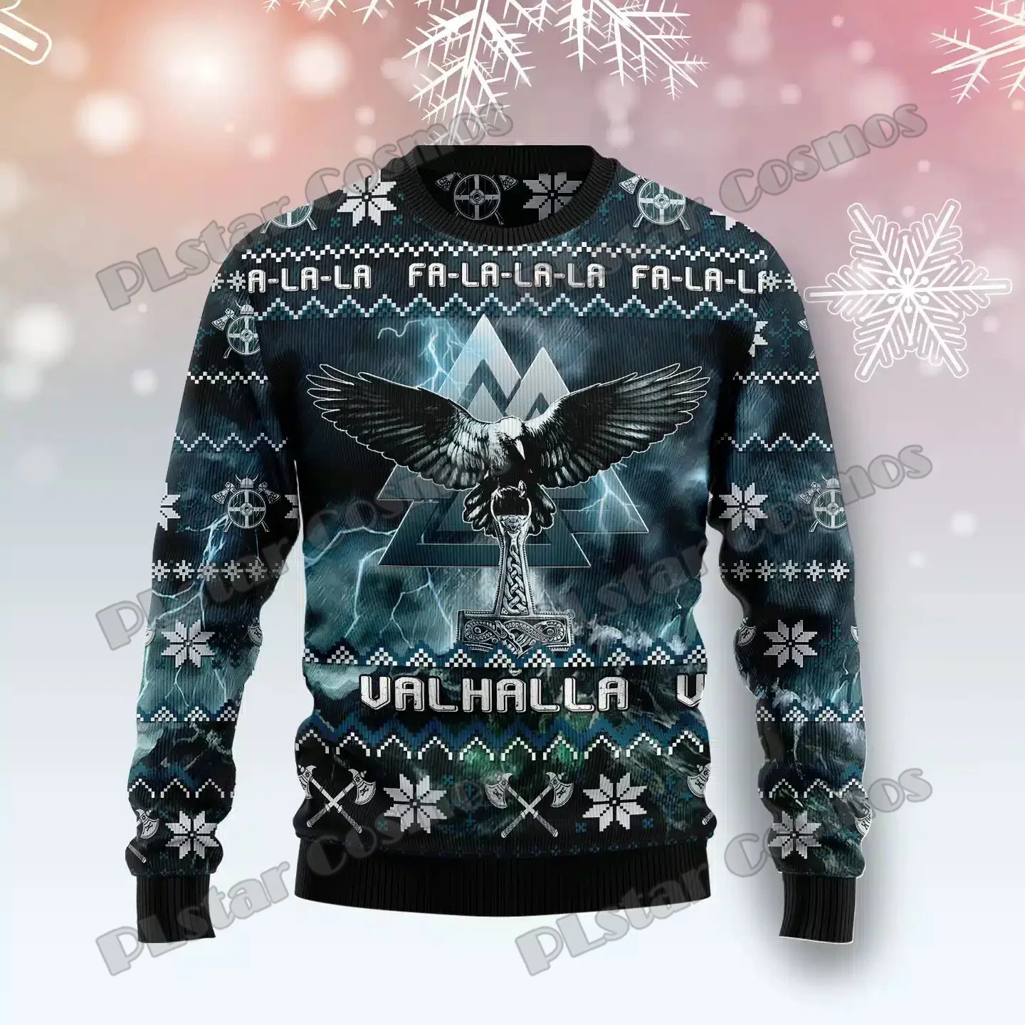 Jersey Navideño Feo con Calaveras 3D Valhalla Unisex Casual - imagen 3