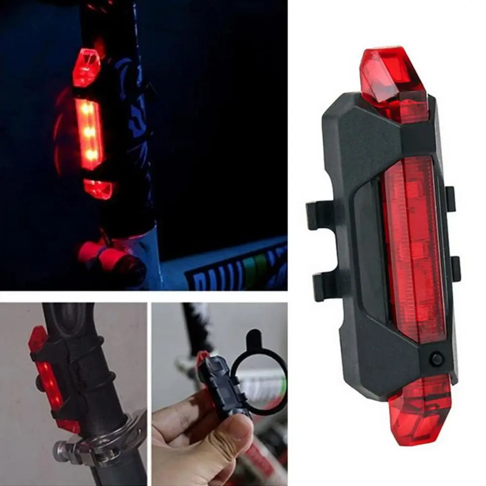 Accesorios Luz trasera delantera de bicicleta Lámpara de bicicleta Luces de luz trasera Luces de bicicleta Luz trasera de bicicleta Luces de bicicleta con carga USB