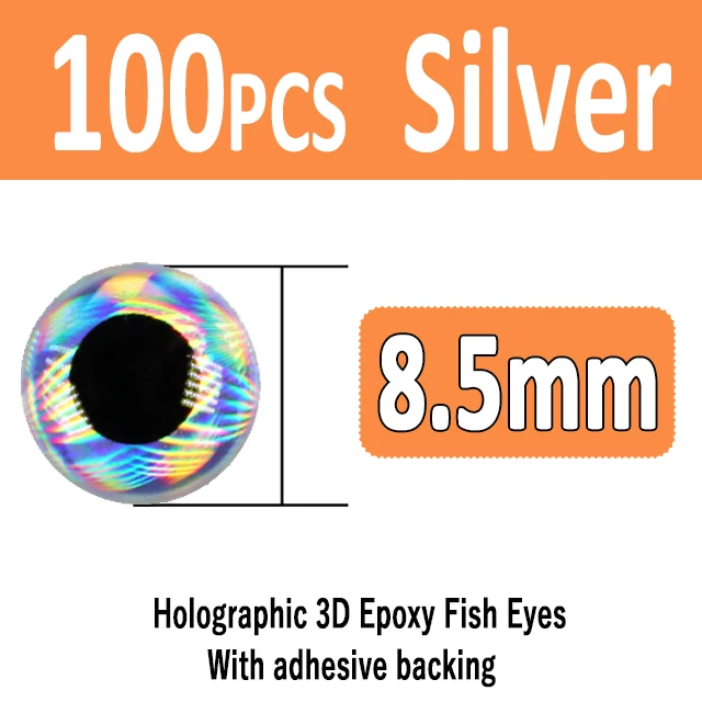 Silver 8.5mm 100pcs