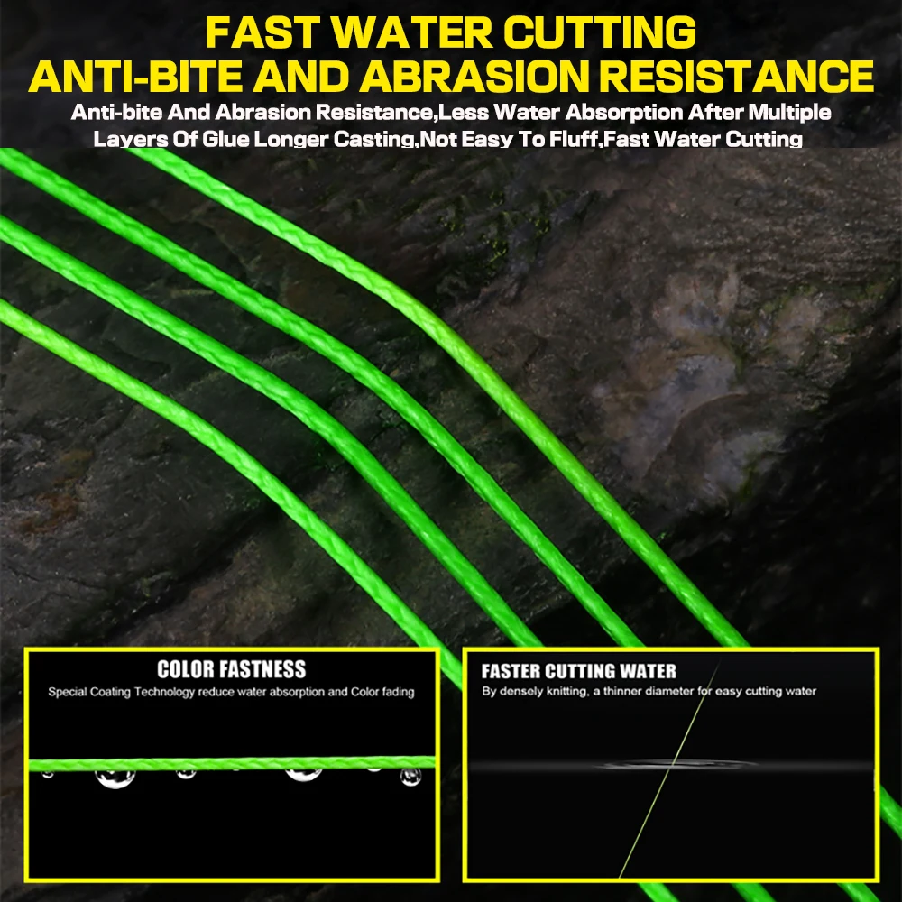 Línea de pesca trenzada de PE súper fuerte, 300m, 12 hebras, resistente al desgaste, hilo trenzado multifilamento X12 25LB - 92LB - imagen 4