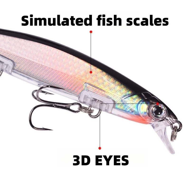 10 Uds. Señuelo de hundimiento lento Minnow 13,5G fundición súper larga ruidosa sonajero grano Chartreuse Bass cebo falso cebo duro - imagen 2