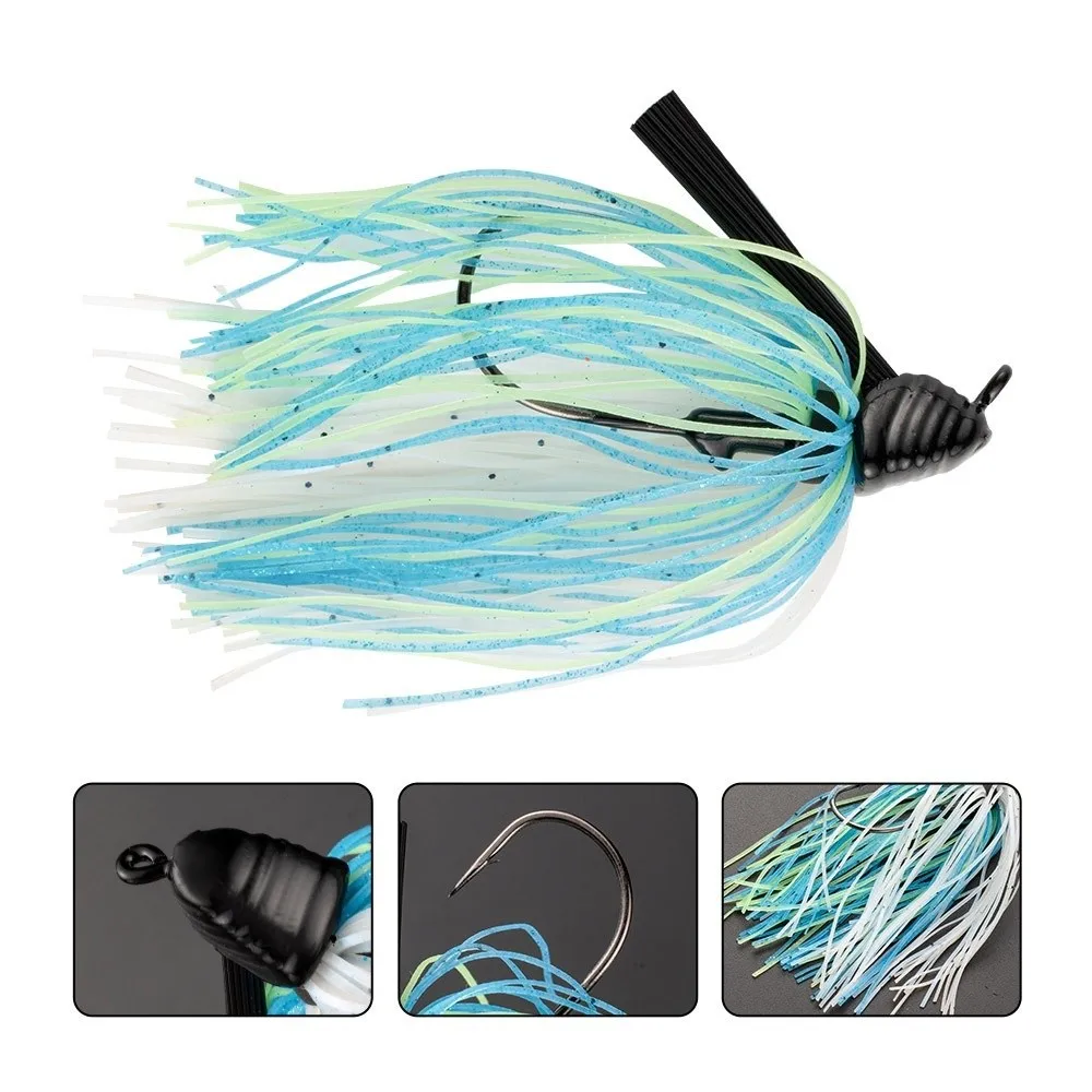 2024 Bass Pike Walleye Barba señuelo de pesca Chatter 10g Buzzbait falda de silicona Walleye Spinner cebo pesca en el mar - imagen 3