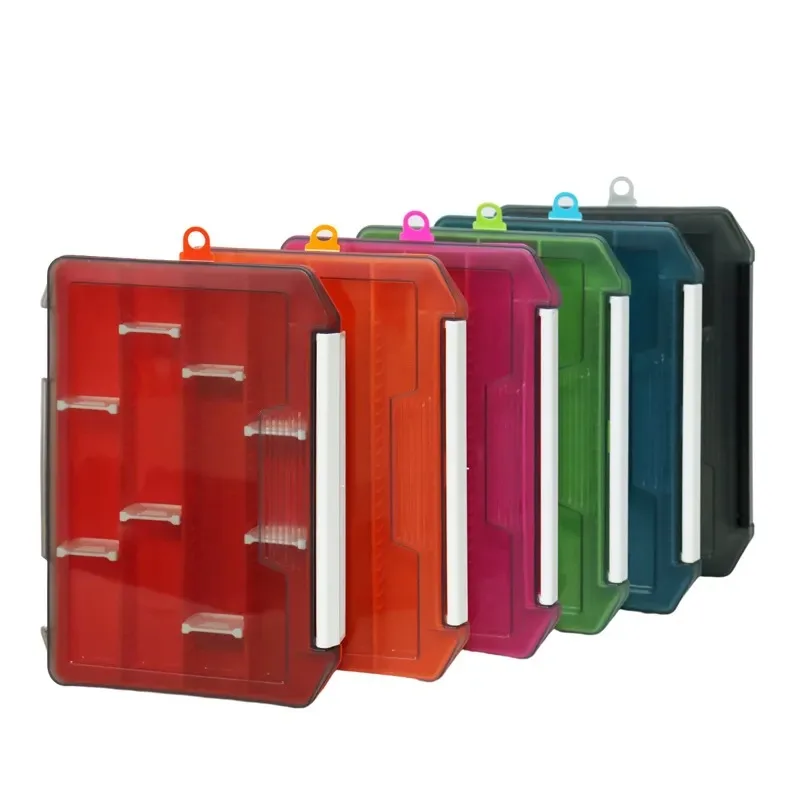 Caja de almacenamiento de aparejos de pesca, divisores extraíbles, ajuste Flexible, anzuelos de plomo, accesorios Fakebait, estuche organizador - imagen 2
