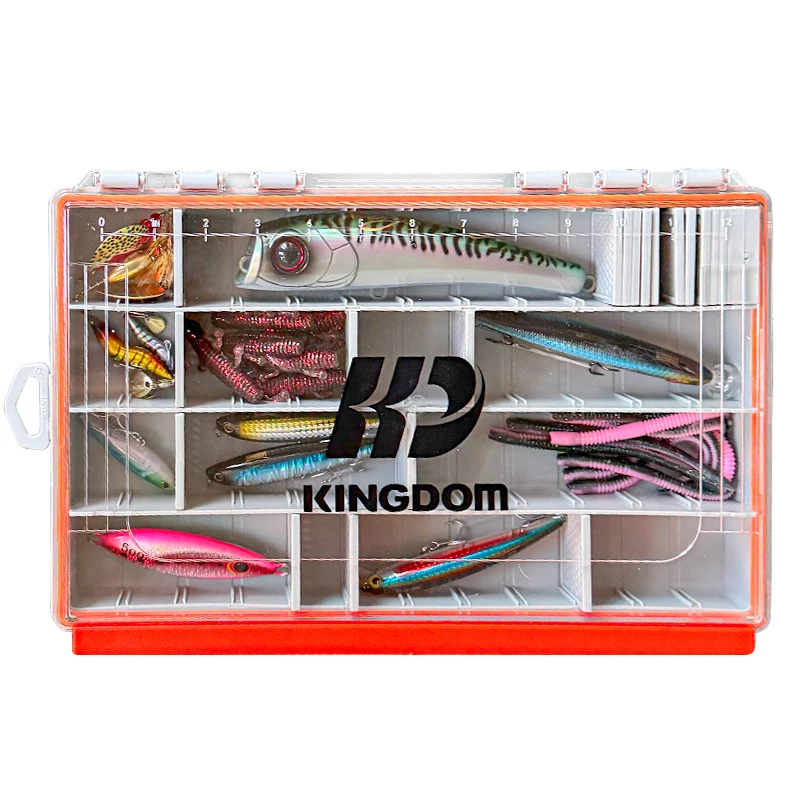 Kingdom HyperSeal-caja de aparejos de pesca, caja de almacenamiento de señuelos desmontable, organizador de bandejas de aparejos con divisores extraíbles, caja de señuelos - imagen 5