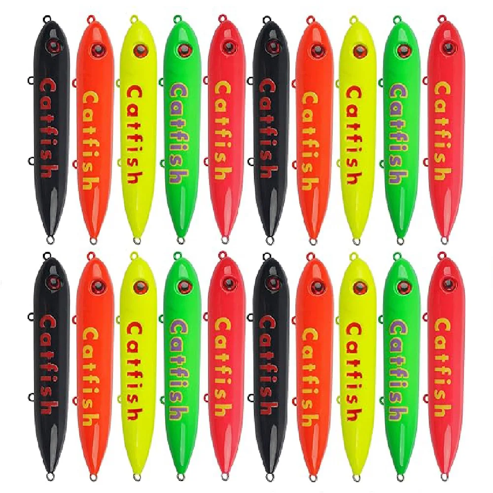 20 piezas 15g/27g línea de sonajero de bagre señuelo flotante para pesca de gato sonajero/flotadores estilo dragón flotadores de clavija para pesca de aparejos Santee