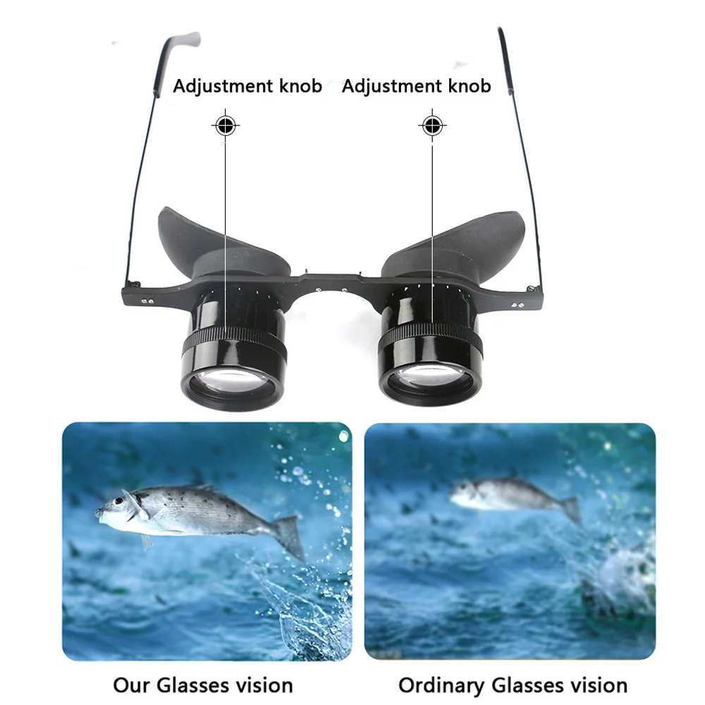 Telescopio impermeable con gafas de Zoom ajustable para pesca, binoculares manos libres para ver peces, visión nocturna ARE4, UX, polarizado, 10x34 - imagen 4
