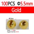 100pcs 5.5mm Gold
