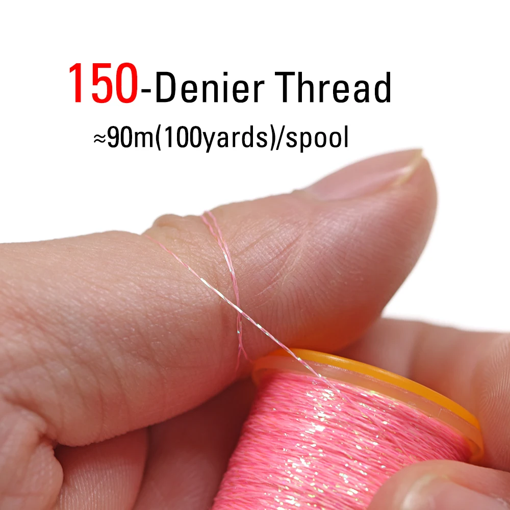 ICERIO 150D Material de atado de moscas con hilo microbrillant de múltiples hebras para cuerpos y nervaduras de ninfas, zumbadoras, moscas secas, perdigone - imagen 4