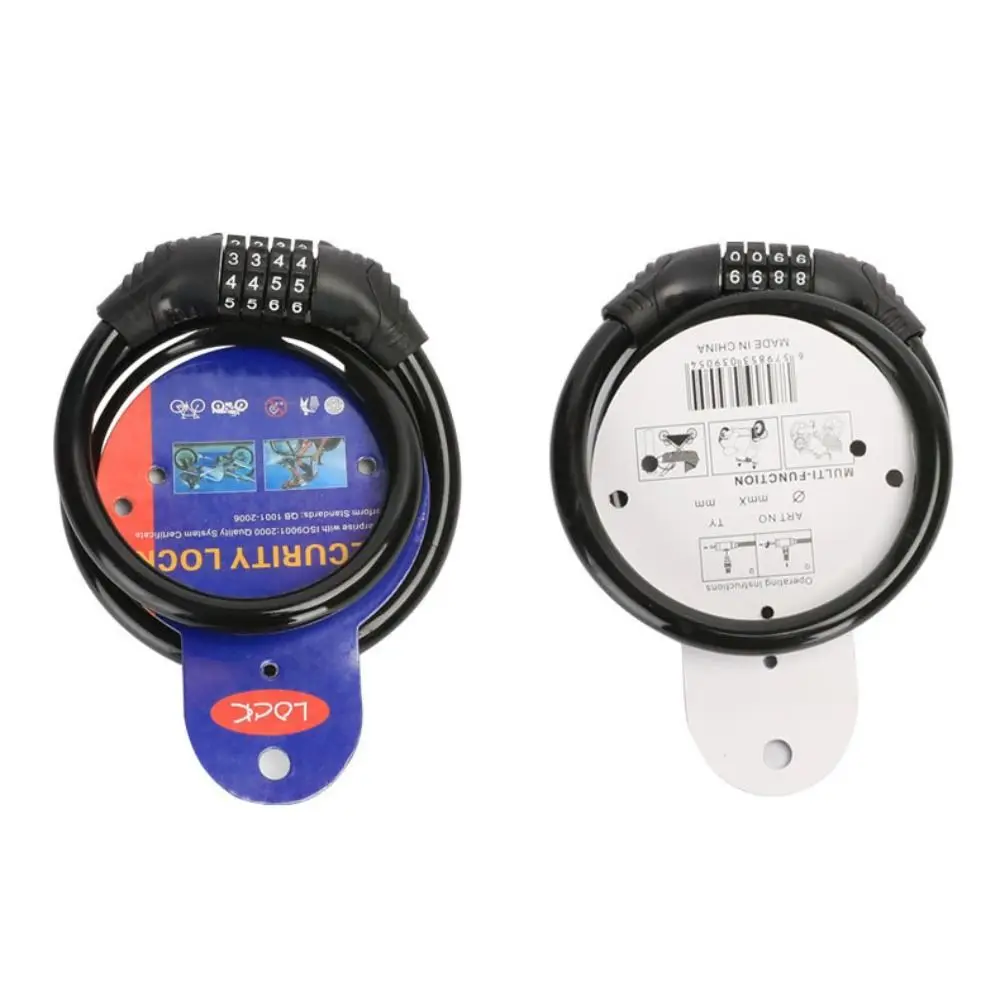 Cable de bloqueo antirrobo fuerte para bicicleta, candado de combinación de 60/120CM, cadena de seguridad resistente para motocicleta, Scooter, MTB - imagen 5