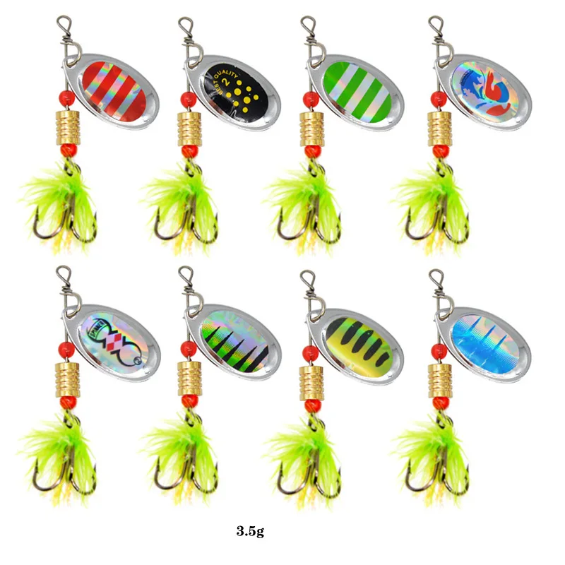 Señuelo de pesca giratorio con cuchara de Metal, juego de 10/16 Uds., Spoonbait, Crankbaits, cebo de pesca Wobblers para Lucio, Kit de ganchillo, cebo Artificial - imagen 4