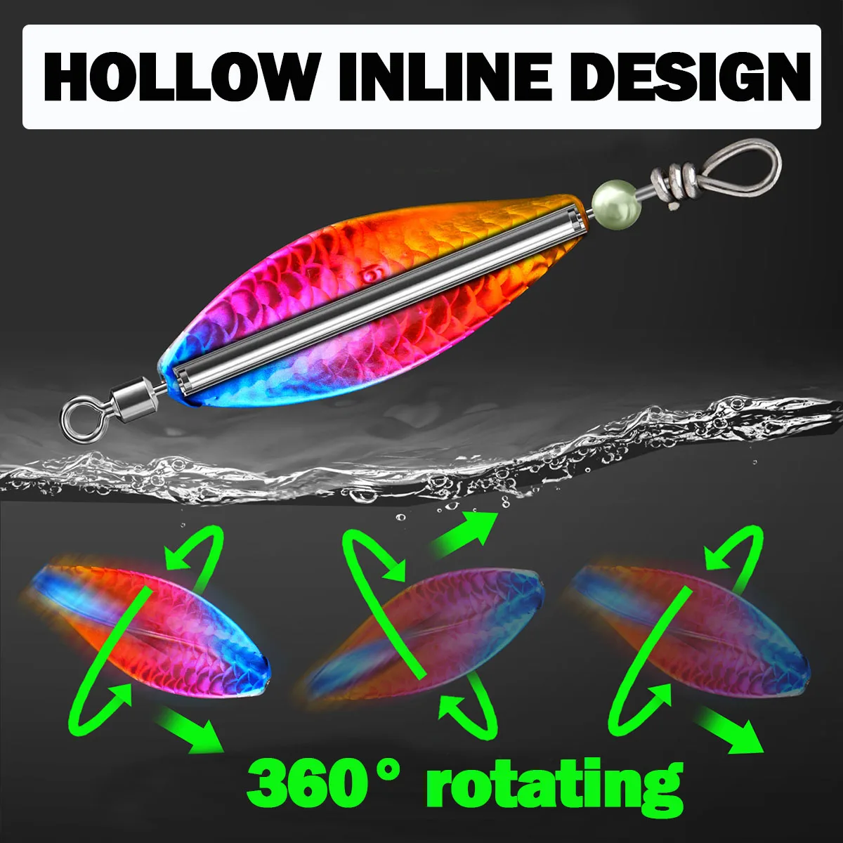 Señuelos con cuchara en línea para trucha, cebo duro de imitación para carpa lubina, 5g7g10g15g, Spinner de Metal que se hunde, Jerkbait, cuchara de cobre para invierno, 4 unidades - imagen 4