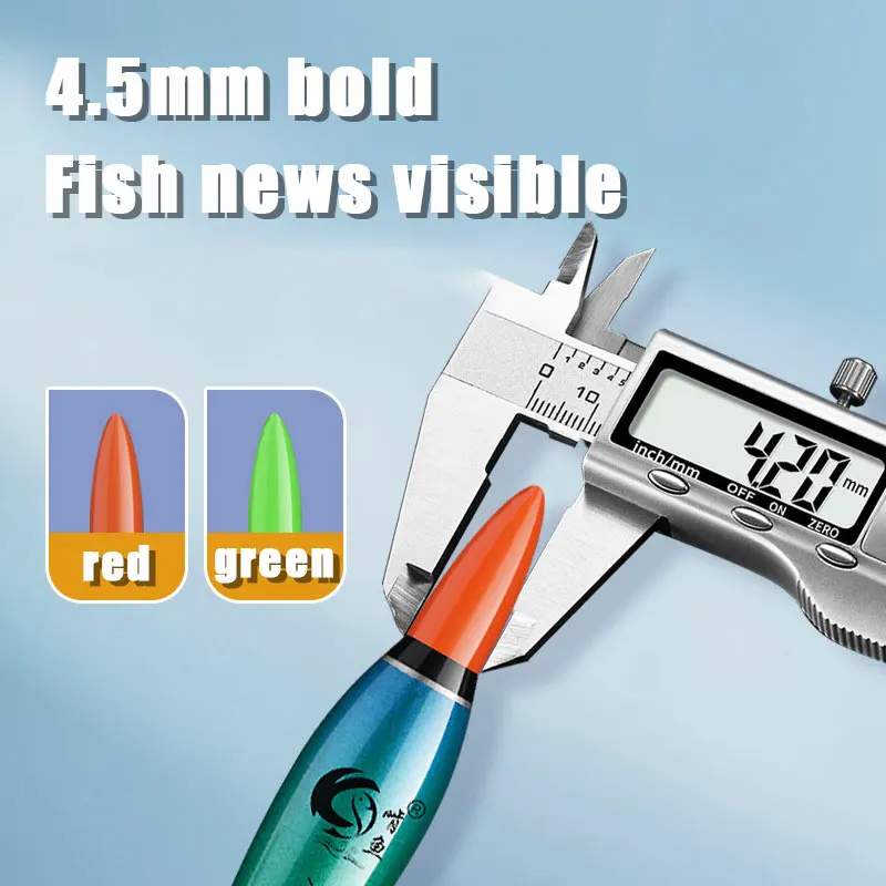 Flotador de luz nocturna electrónica para objetos pequeños, flujo de objetos pequeños, flotador de pesca al aire libre de alta sensibilidad para aguas poco profundas - imagen 4