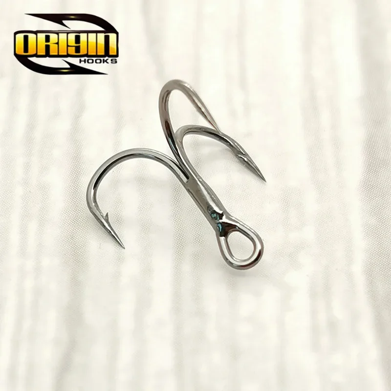 Nuevo Alta calidad 5 unids/caja 2xStrengthen Micro origen pequeño aleación de acero señuelo afilado anzuelo triple 12-20 #   Aparejos de pesca con caja - imagen 3