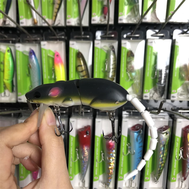 LURETV Japón superficie del agua despertar cebo EG ratón grande cebo de natación multisección pez Swimbait Luya cebo 15g 9008 - imagen 5