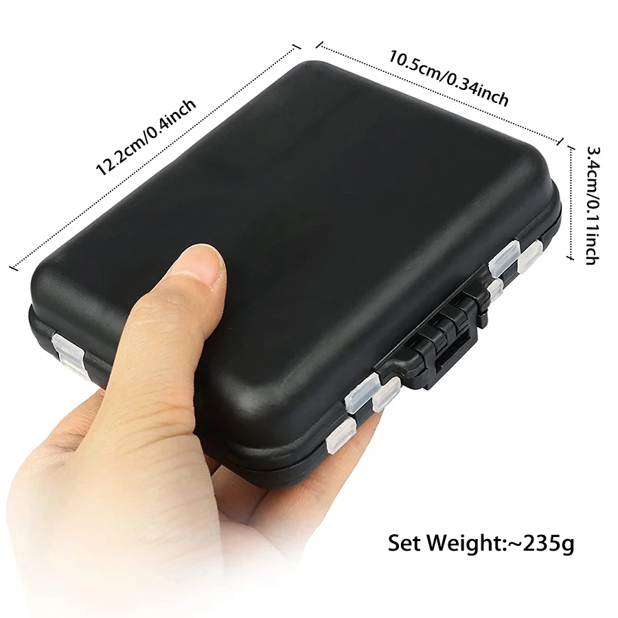 Juego de accesorios de pesca incl. Anzuelo de plantilla, pesas de plomo para pesca de lubina, varios broches de remolino de pesca, toboganes de plomada con caja - imagen 5