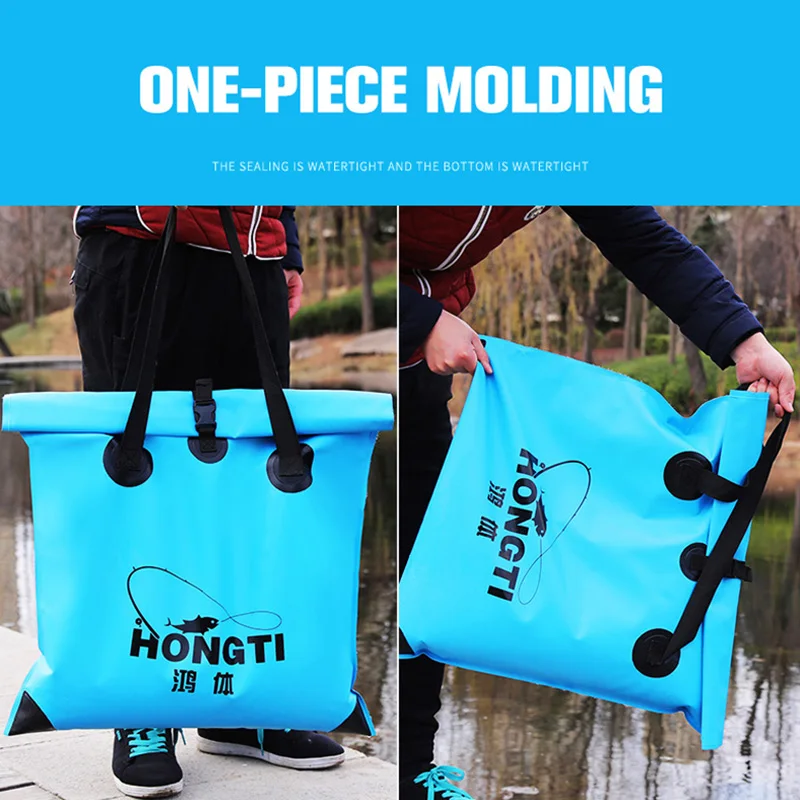 Bolsa protectora para pesca, bolsa de agua impermeable, gruesa, multifuncional, plegable, para protección de peces, X7G - imagen 2