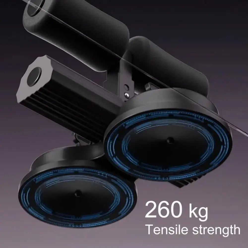 Barra de abdominales con ventosa y banda elástica – Soporte para tobillos - imagen 3