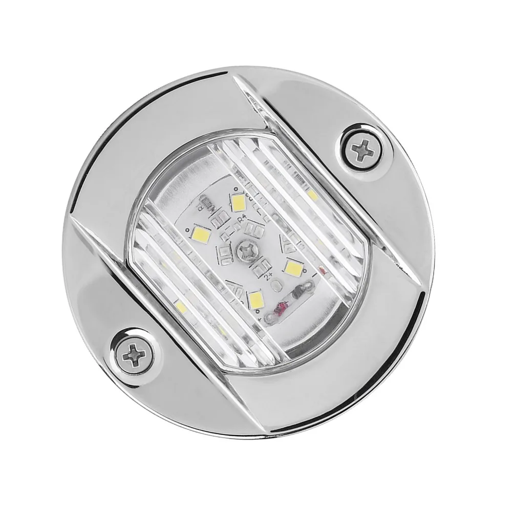 Luz de ancla de 12V, luz LED blanca para barco marino, luz de popa impermeable, carcasa de acero inoxidable 304, luz de popa para barco